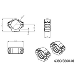 1 pulgada anillas para visor [25,4mm] | base corta Picatinny QD Ergo 