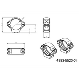 Base picatinny de 30mm anillas para visor | de una sola pieza con palancas QD 